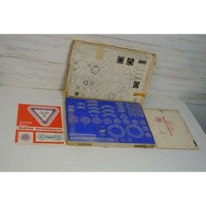 Vintage 1969 Kenner’s Super Spirograph Drawing Design Kit Toy Art